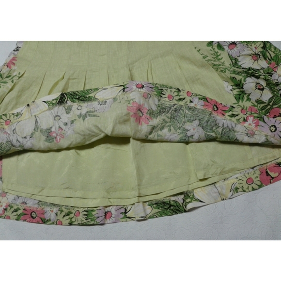 ANN TAYLOR LOFT green floral shell skirt size 4 P - Picture 5 of 10